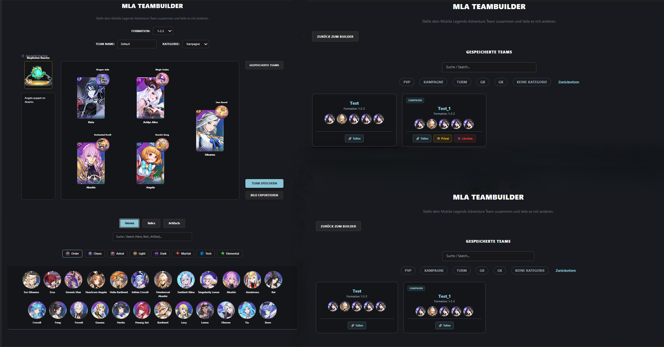 MLA Teambuilder